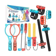 第2世代-12in1 Switch Sports(ニンテンドースイッチスポーツ)対応 コントローラー 大人と子供 グリップ (12 in 1セット)
