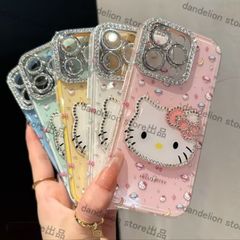スマホケース　キティーちゃん　iPhone対応　アイフォンケース　iPhone16pro/16promax/15/14/13/12/11　可愛いケース　海外限定　新品未使用　5カラー選択可能
