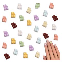 ネイルパーツ チョコ お菓子 7ｍｍ ミックス 蓄光 ミニ 板チョコ 食べかけ パステル スイーツ 3Ｄ 立体 レジン封入 デコパーツ アクセサリー ハンドメイド 手芸 パーツ BD4125