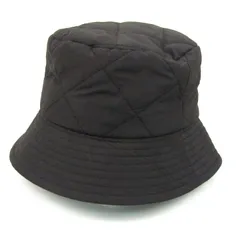 ビームス HEART ハット キルティング 帽子 ブランド メンズ 56-58cmサイズ ブラック BEAMS 【中古】