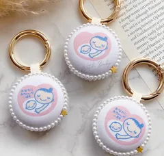 【匿名配送メルカリ便】シンプルマタニティマーク　マタニティキーホルダー　星付きデザイン