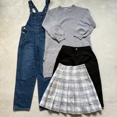 【まとめ売り】C・O・L・Z・A コルザ ハニーズ 4点セット レディース Sサイズ XSサイズ デニムサロペット チェック柄 ニット タイトスカート プリーツ カジュアル ガーリー