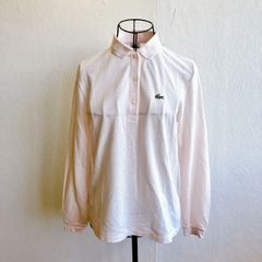 ラコステ LACOSTE ポロシャツ ワンポイントロゴ 刺繍 ワニロゴ クロコダイル 鹿の子 テニス ゴルフ ピンク 無地 シンプル