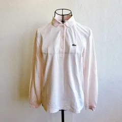 美品⭐️ ラコステ LACOSTE ポロシャツ ワンポイントロゴ 刺繍 ワニロゴ クロコダイル 鹿の子 テニス ゴルフ ピンク 無地 シンプル