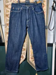 34 UNIQLO ユニクロ レギュラーフィット インディゴデニム ズボン 傷なし A