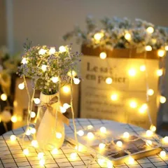 【在庫処分】飾りツリー クリスマス led電球 電池式 屋外防水室内枕元 6M40個 ledに適してベッドルーム|アウトドア|結婚式|庭対応|誕生日 イルミネーション (ウォームホワイト) フェアリーライト電飾led (電球色) SFOUR