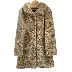 高山都着用 アニエスべー フェイクファー レオパード コート