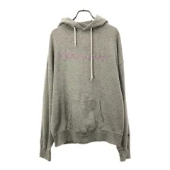 チャンピオン ロゴ刺繍 長袖 スウェットパーカー M ライトグレー Champion プルオーバー トレーナー レディース 古着 【240412】