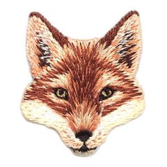 アップリケワッペンきつねの頭UI狐動物アニマルW-0811