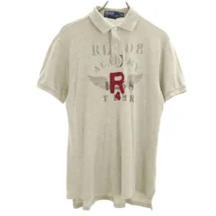 Polo by Ralph Lauren ポロバイラルフローレン 半袖 鹿の子 ポロシャツ M グレー メンズ 古着