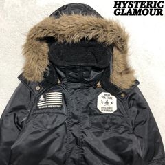 【サイズフリー】ヒステリックグラマーN3–Bミリタリーファー付き黒ジャケット 中古・古着通販】Hysteric Glamour (ヒステリックグラマー