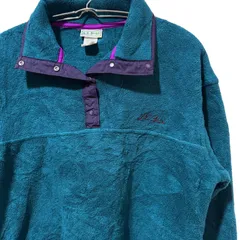 90s  L.L.Bean USA製　エルエルビーン　アメリカ製　フリース　シンチラ　スナップT 刺繍ロゴ　 FG-A25