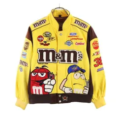 （e10） HBAT エムアンドエムズ ジャンバー M&M & emblem embroiderybaseball uniform jacketHip Hop