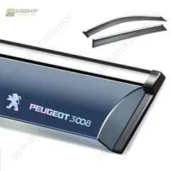 プジョー 3008専用ドアバイザー ウインドウバイザー サイドバイザー 1台分セット スモーク 左右セット xzjhtsu#