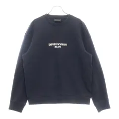 EMPORIO ARMANI (エンポリオアルマーニ) ロゴプリント クルーネック スウェットトレーナー ネイビー 7V1MFE 1JHSZのサムネイル