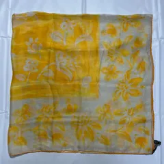 2508-125｜美品｜ジョルジオ・アルマーニ スカーフ イエロー タグあり