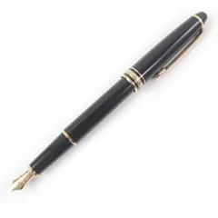 良品□MONTBLANC モンブラン ペン先14K マイスターシュテュック クラシック キャップ式 万年筆 ブラック ゴールド ドイツ製 メンズ