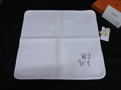 【新品未使用】エルメス　ハンドタオル　ベビータオル　ブルー 新品未使用】エルメス ハンドタオル ベビータオル ブルー 楽天
