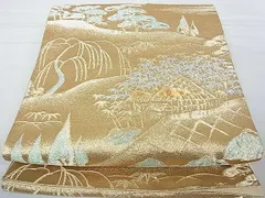 平和屋着物■六通柄袋帯　御所解文　金糸　逸品　kb2071のサムネイル