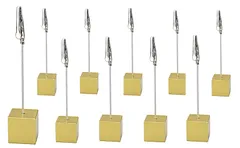 [TradeWind] メモクリップ スワイヤー カードスタンド メニュー ポップ キューブ 10個セット(ゴールド) [ゴールド]