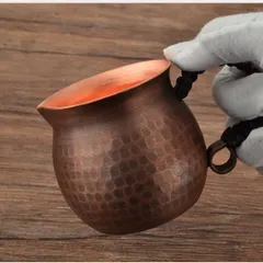 送料無料　松栄堂製　鎚起銅器　竹形花入れ　共箱・黄布　茶道具　希少品 送料無料 松栄堂製 鎚起銅器 竹形花入れ 共箱・黄布