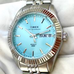 極美◆Timex 日本限定 ウォーターベリーレガシー ブルー 36mm tw2v66500 タイメックス 腕時計 クォーツ ユニセックス　ティファニーブルー ターコイズブルー