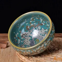 中国古美術・宋建窯風 七彩天目茶碗／虹彩盞・置物・陶器・茶道具・文房具・賞物 茶器 古美術 天目茶碗 茶道具 建窯盞 窯変釉 中国 主人杯 天目
