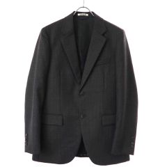 AURALEE オーラリー 22AW BLUEFACED WOOL DOBBY STRIPE JACKET ブルーフェイスウールドビーストライプジャケット A22AJ01BS チャコールグレー 3