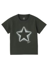 X-girl エックスガール 105252011018 SPRAY STAR S/S BABY TEE ベビーTシャツ CHACOAL 正規通販 レディース