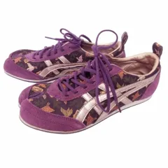 オニツカタイガー Onitsuka Tiger 美品 マラソン足袋 スニーカー 靴 ローカット 総柄 THN621 23cm 紫 パープルのサムネイル