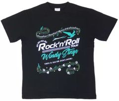 [중고] 의류 로고 T 셔츠 블랙 S 사이즈 [러브라이브! 선샤인!! Aqours 6th LoveLive! ~KU-RU-KU-RU Rock 'n' Roll TOUR~ <WINDY STAGE>]