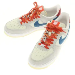 【中古】ナイキ NIKE × UNDEFEATED AIR FORCE 1 LOW SP スニーカー ライトグレー系【サイズ28.5cm】【メンズ】