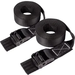 荷物固定ベルト ワイドタイプ 傷防止 柔らかいパット らっしんぐベルト 荷締めベルト タイダウンベルト ラッシングベルト にしめベルト 多用途 地震対策グッズ 荷造りバンド 幅38mm 長さ3m×2本セット (ブラック)