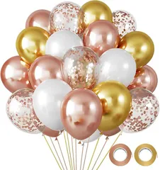 fogman 風船 バルーン 飾り付け バースデー パーティー用 誕生日 デコレーション 30個セット(ゴールド＆プラチナ)