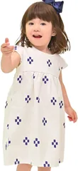 ３７．２℃　Ｂｉｎｅｔｓｕ 親子 お揃い ワンピース 夏 ドレス ペアルック おそろい おでかけ コーデ キッズ クロス size4( クロス,  4)