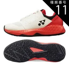 種類11:ホワイト×レッド(114)/27.0cm ヨネックス(YONEX) 2024 ユニセックス パワークッション 106 ローカット 3E オムニクレーコート用テニスシューズ SHT106-114 ホワイト×レッド(050049907)
