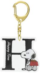 【数量限定】キーホルダー イニシャル アクリル スヌーピー H