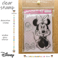 DISNEY クリアスタンプ　ミニーマウス　デコレーションスタンプ　✿ガラスに貼り付けてインテリア✿鏡に貼り付けてデコレーション✿繰返しご使用いただけます✿