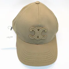 CELINEセリーヌベージュカーキベースボールキャップトリオンフ