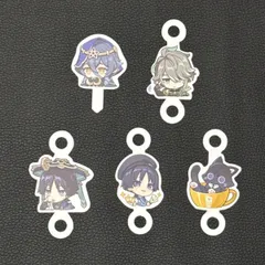 【公式】韓国カフェ　原神　ストローピック　ポップ　レイラ　アルハイゼン　放浪者　童話猫　５枚セット