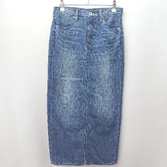 GYDA ジェイダ きれいめカジュアル ロング Aライン バックスリットデニムスカート サイズＳ ブルー系 レディース E  【1507280007921】