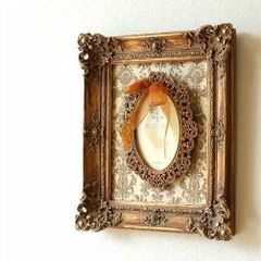 美術品・アンティーク・コレクション 陶板画 「月に座る女神とフクロウ」