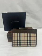 ☆ 箱付き☆BURBERRY 二つ折り財布 がま口 ノバチェック レザー
