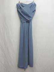 ◇ Θ LAGUNAMOON フォーマル　お呼ばれLADY　クロス　ベア パンツ　ドレス サイズS ブルー レディース P  【1409250014772】