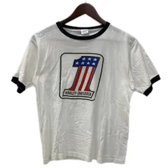 チャンピオン Champion 70’s HARLEY DAVIDSON NO.1 リンガーTee Tシャツ ホワイト Mサイズ 201MT-3605 VB