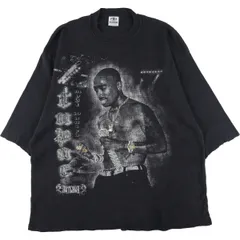 古着 ビッグサイズ PRO ONEUSA 2pac トゥーパック カットオフ 七分袖 ラップTシャツ ラップT サーマルロンT ワッフル/eaa435168