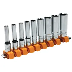 【在庫処分】SK11(エスケー11) ディープ ソケットセット 5~14mm 差込角 6.35mm (1/4インチ) SHS209D