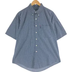 古着 90年代 ラルフローレン Ralph Lauren CHAPS チャップス 半袖 ボタンダウン チェックシャツ メンズL相当 ヴィンテージ/eaa564023