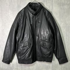 ヴィンテージ 【両腕着脱可】 レザージャケット 本革 L ブラック