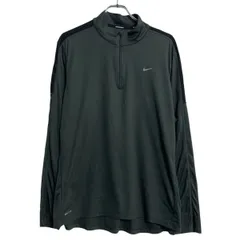 NIKE ロゴアンダー XXL チャコールグレー ナイキ ハーフジップ ビッグサイズ スポーティー 薄手 古着卸 アメリカ仕入 a702-5137
